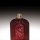 Engraved Bottle in Gold Ruby Glass with Metal Cap