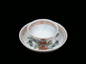 Fig. 13: Teacup and saucer with floral sprays