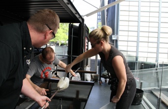 Designer Sigga Heimis in a GlassLab session in Corning, May 2012