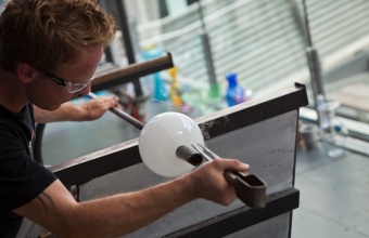Designer Marc Thorpe in a GlassLab design session in Corning, July 2012