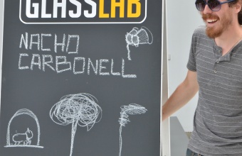 Designer Nacho Carbonell at GlassLab Art basel 2010 at Vitra Design Museum 