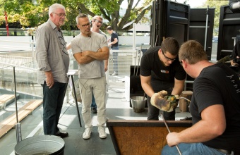 Harry Allen and Chris Hacker at GlassLab in Corning, August 2012