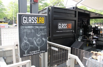 Designer Paul Haigh at GlassLab in Corning, 2012