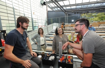 Steven and William Ladd at GlassLab in Corning, August 2012