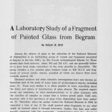 A Laboratory Study of a Fragment of Painted Glass from Begram.