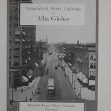 Ornamental street lighting and Alba globes.
